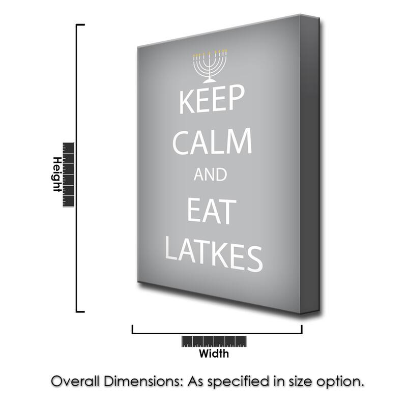 Ready2HangArt 'Keep Calm & Eat Latkes' Hanukkah Canvas Wall Art