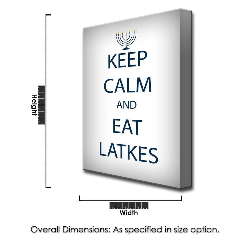 Ready2HangArt 'Keep Calm & Eat Latkes' Hanukkah Canvas Wall Art