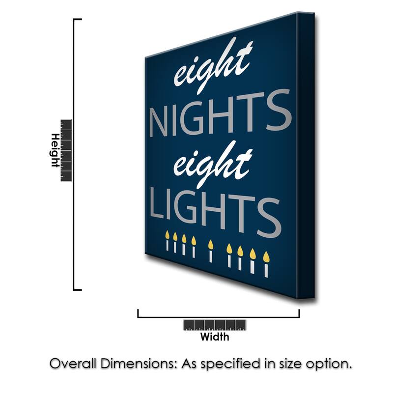 Ready2HangArt 'Eight Nights, Eight Lights' Hanukkah Canvas Wall Art