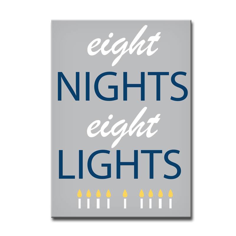 Ready2HangArt 'Eight Nights, Eight Lights' Hanukkah Canvas Wall Art