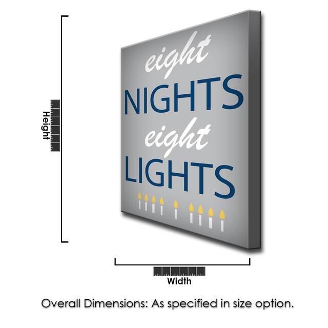 Ready2HangArt 'Eight Nights, Eight Lights' Hanukkah Canvas Wall Art