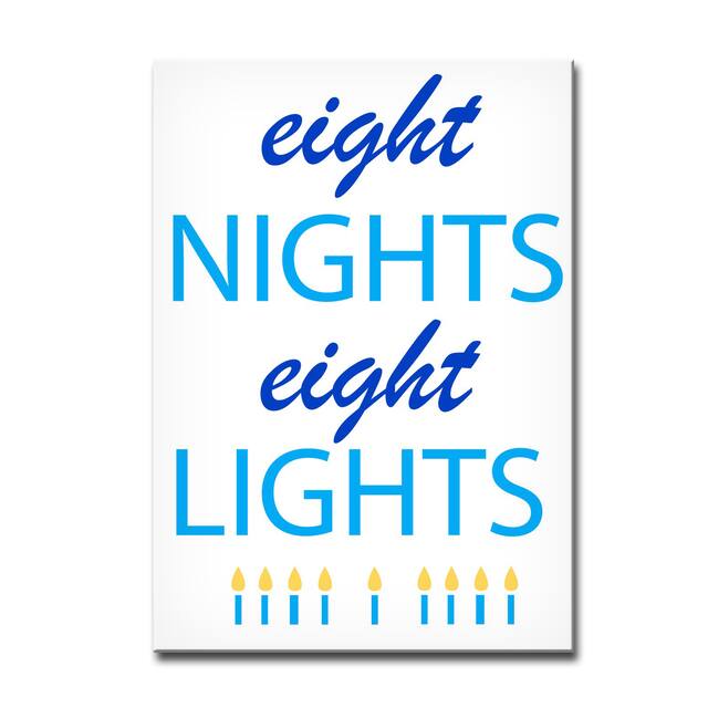 Ready2HangArt 'Eight Nights, Eight Lights' Hanukkah Canvas Wall Art