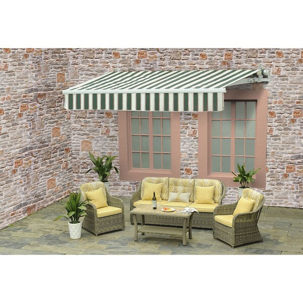 Shop Sunjoy Newton Manual Operation Awning Free Shipping Today Overstock 10939962