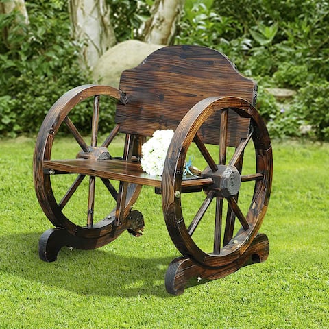 Sunjoy D-DNC489PWD Rustic Wood Chair