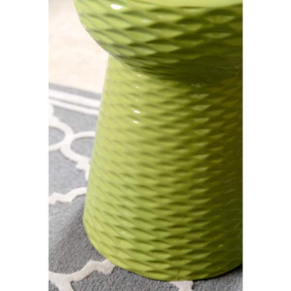Abbyson Madison Lime Green Ceramic Garden Stool - Bed Bath &amp; Beyond ...
