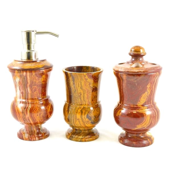 Nature Home Decor 3Piece Bathroom Accessory Set of Mediterranean