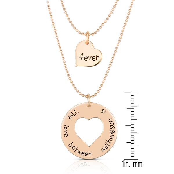 Collette Z Gold Overlay Dual Mother Son Pendant Necklace Yellow Two Tone