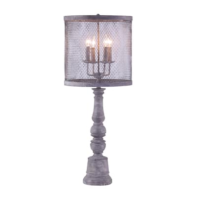 Somette Sutton Candelabrum Charcoal Buffet Lamp