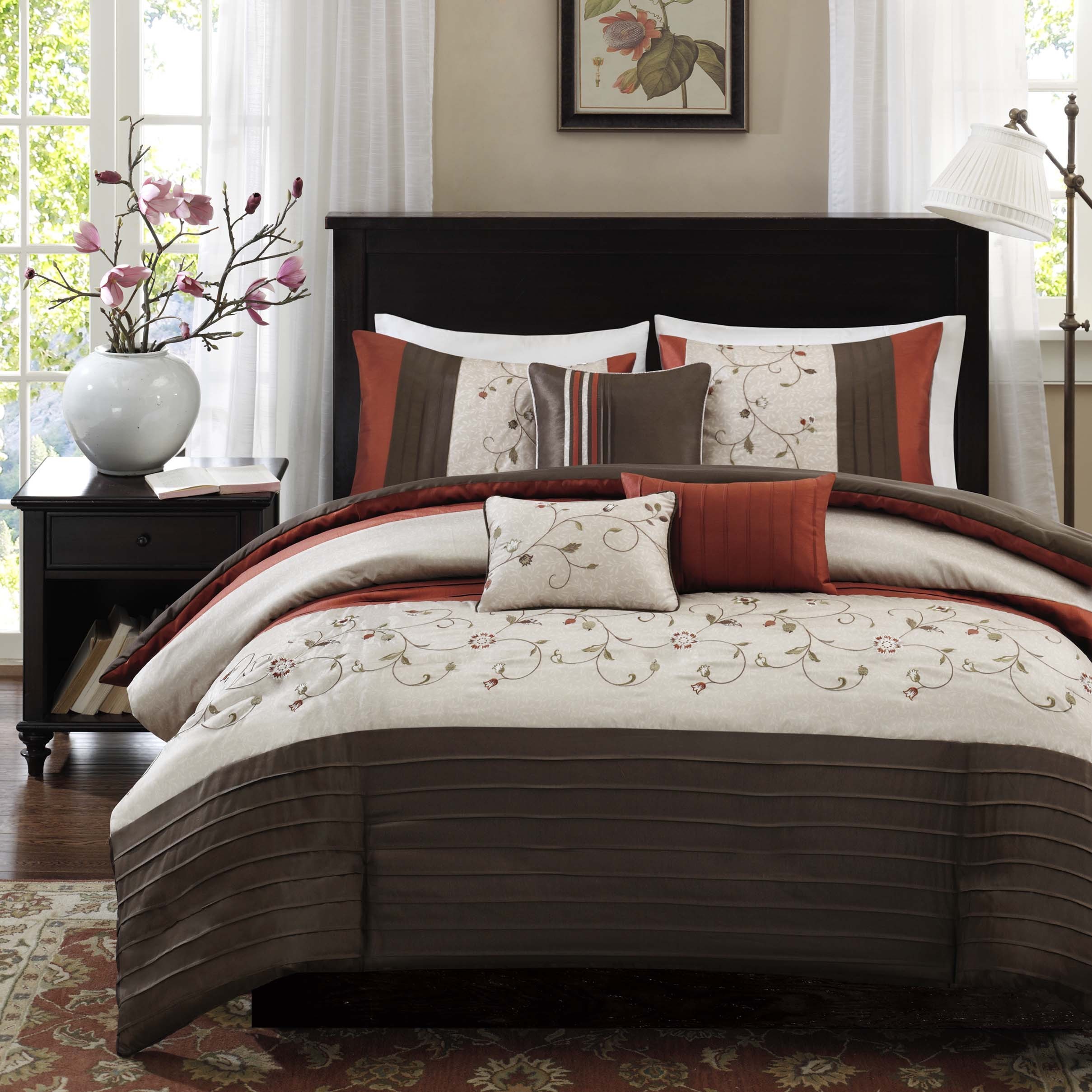 Urban Habitat Archer Taupe Printed 7 Piece Duvet Cover Set Free Madison Park Mandara E 6 Piece Duvet Cover Set