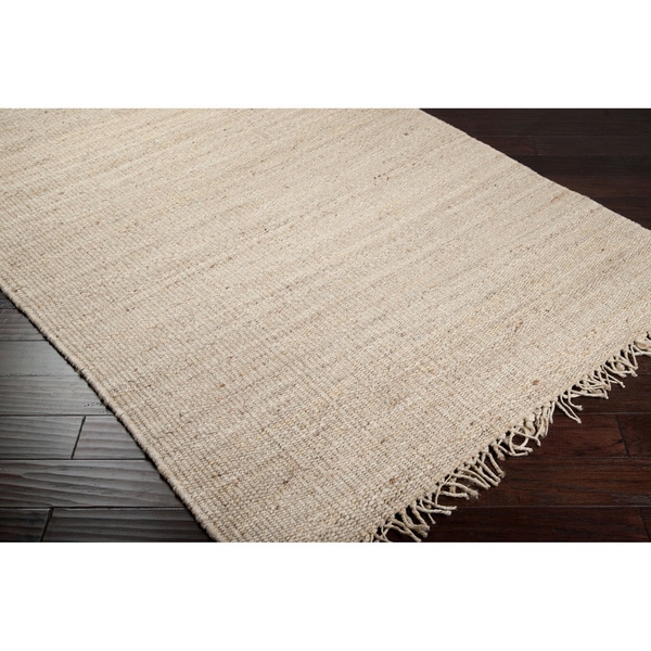 Hand woven Natural Fiber Natural Fiber Jute Bleached Rug  