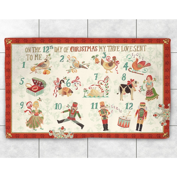 12 Days Of Christmas Accent Rug 2 X 3 Free Shipping Today 12 Days Of Christmas Accent Rug 2 X27