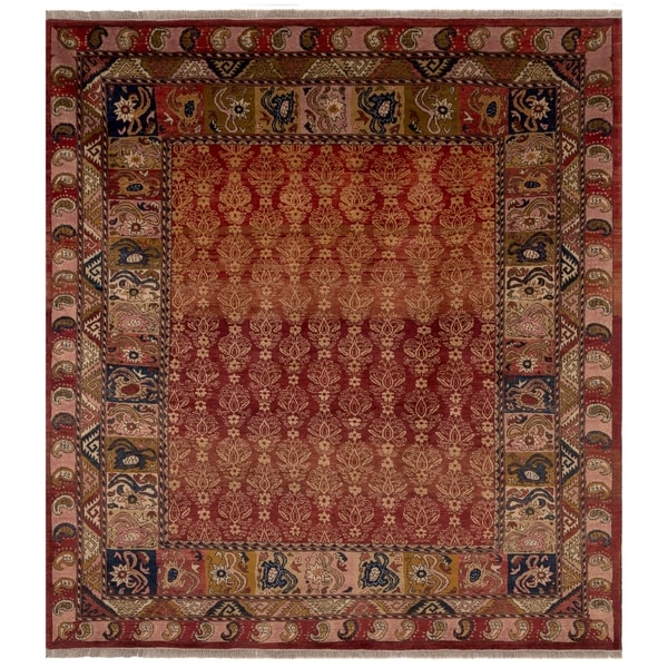 Safavieh One of a Kind Collection Hand-Knotted Peshawar Red/ Multi Wool Rug (8' x 10') - 0