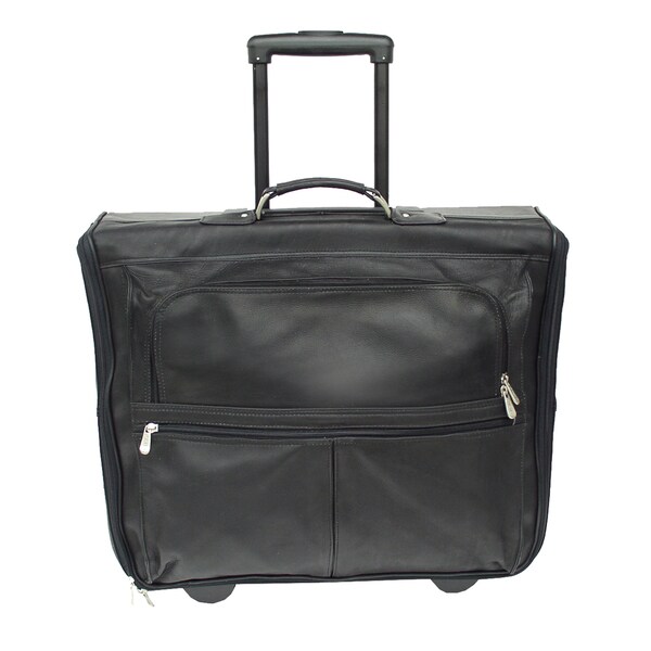 leather rolling garment bag