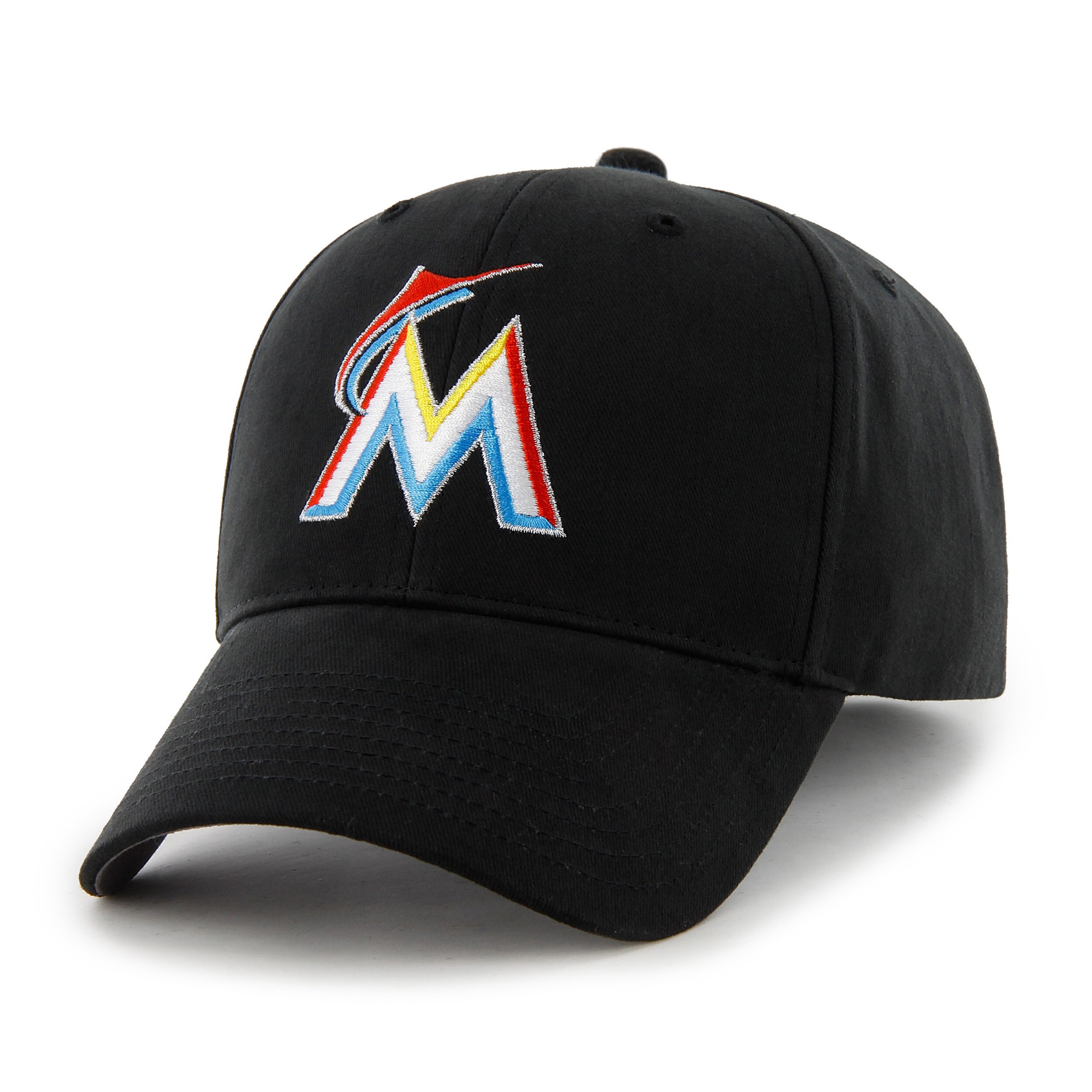 Shop 47 Brand Miami Marlins MLB Basic Hook and Loop Hat Free Shipping