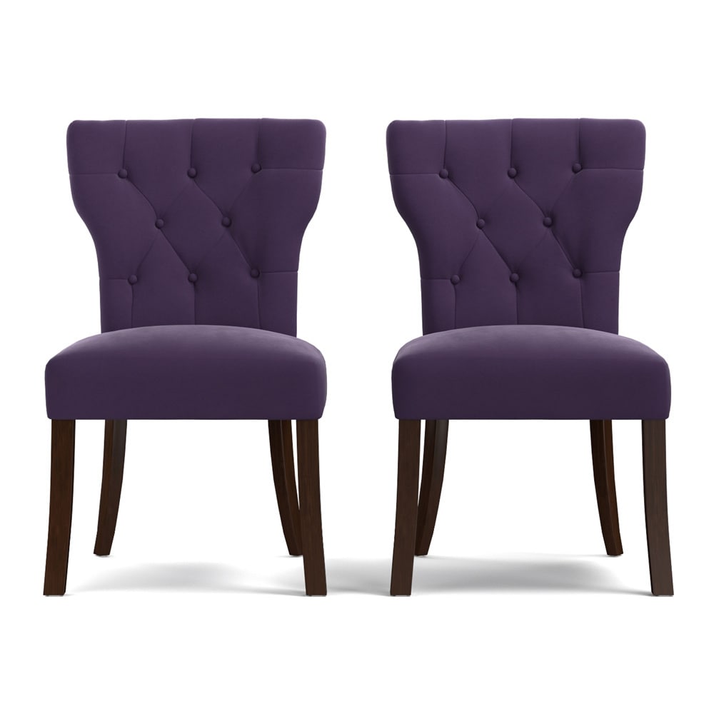 Shop Gracewood Hollow Mervyn Purple Velvet Upholstered ...