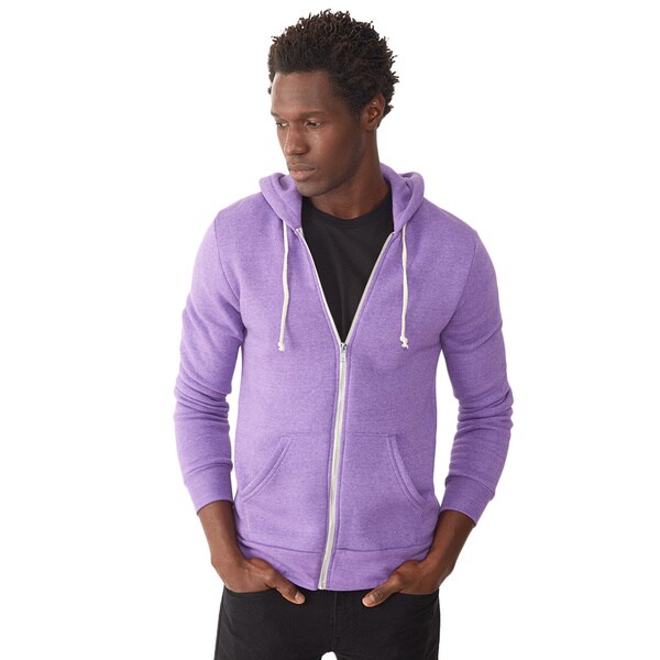 purple zip hoodie men's