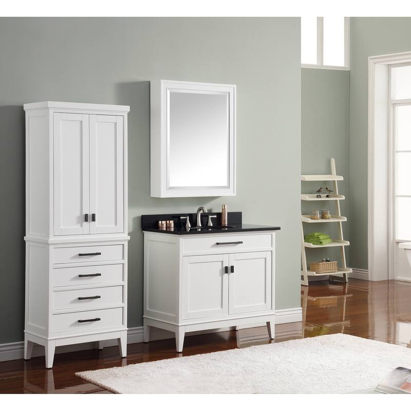 Avanity Madison 24-inch Mirror Cabinet in White - 24"W x 32"H