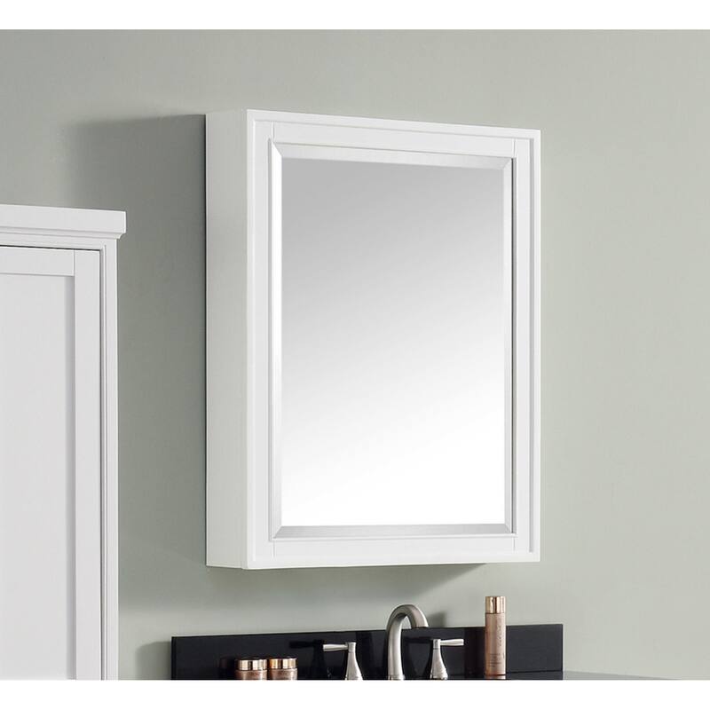 Avanity Madison 24-inch Mirror Cabinet in White - 24"W x 32"H