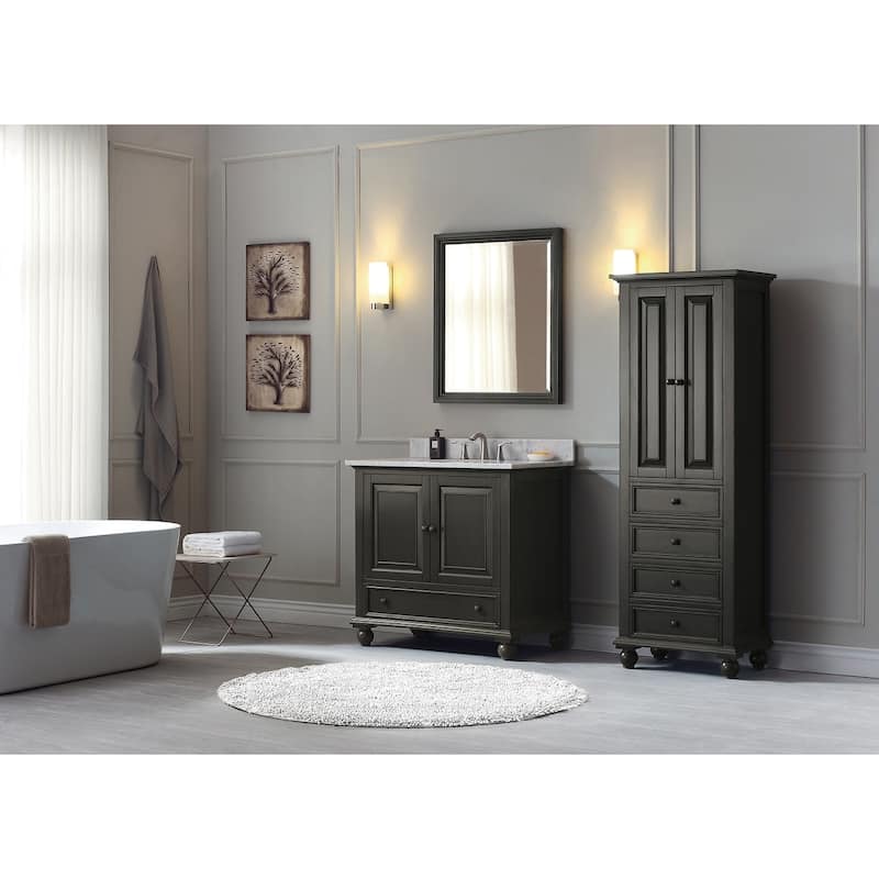 Avanity Thompson 28 Inch Mirror - Charcoal Glaze - Charcoal Glaze - 28"W x 33"H