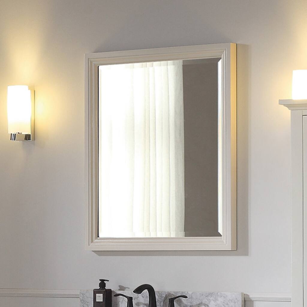 Avanity Thompson 28 in. Wall Mirror - French White - French White - 28"W x 33"H