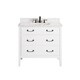 preview thumbnail 4 of 10, Avanity Delano 37-inch White Vanity Combo with Top and Sink Carrara White Marble
