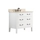 preview thumbnail 9 of 10, Avanity Delano 37-inch White Vanity Combo with Top and Sink