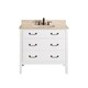 preview thumbnail 6 of 10, Avanity Delano 37-inch White Vanity Combo with Top and Sink Galala Beige Marble