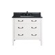 preview thumbnail 5 of 10, Avanity Delano 37-inch White Vanity Combo with Top and Sink Black Granite