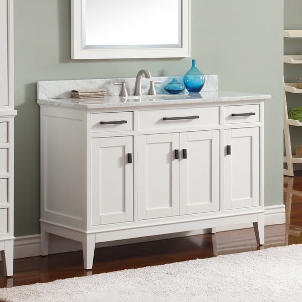 Avanity Madison 49-inch Vanity Combo in White with Top and Sink ...