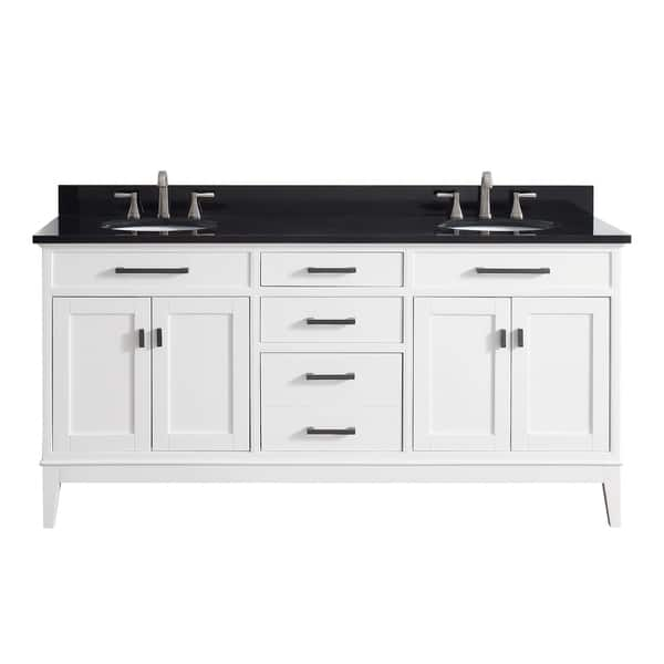 Shop Avanity Madison 73 Inch Double Sink Vanity Combo In White With Top And Sink Overstock 10951050