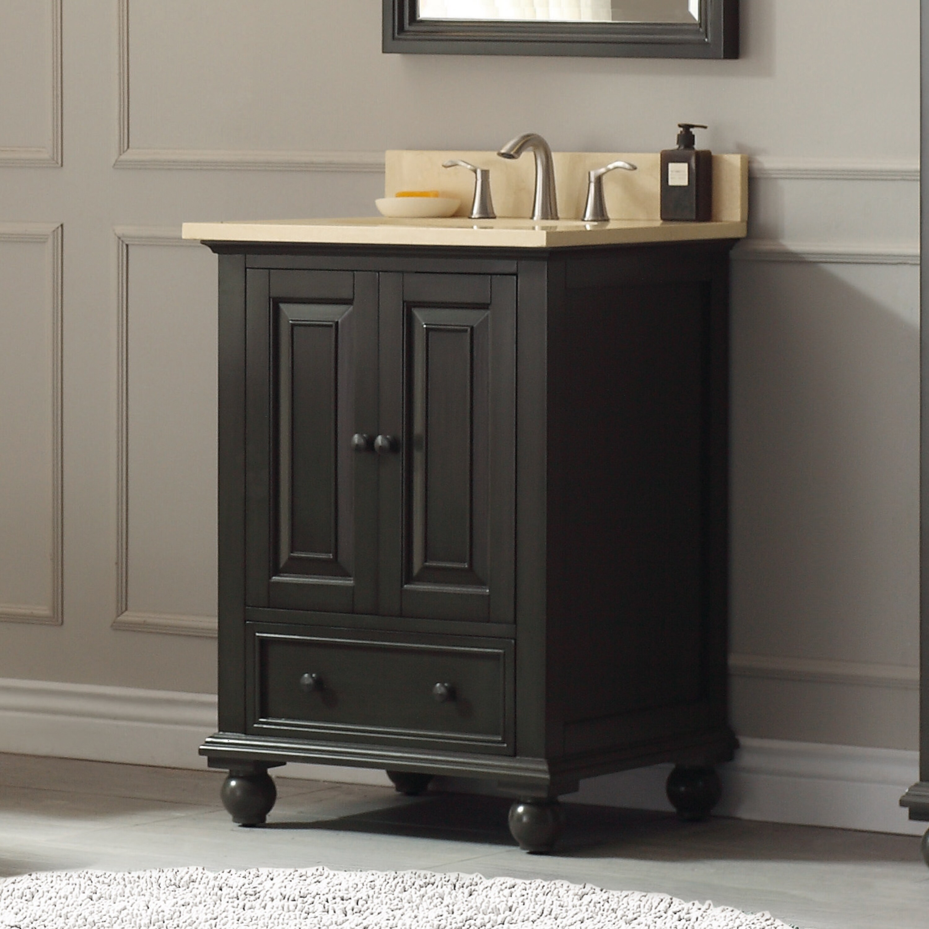 Shop Avanity Thompson 25 Inch Vanity Combo In Charcoal Glaze Finish Overstock 10951058