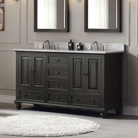 Avanity Thompson 61-inch Double Sink Vanity Combo in Charcoal Glaze finish