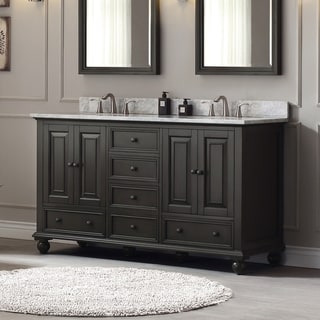 Avanity Thompson 61-inch Double Sink Vanity Combo in Charcoal Glaze finish