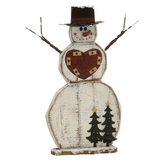 Shop Captivating Wood Metal Snowman - Free Shipping On Orders Over $45 ...