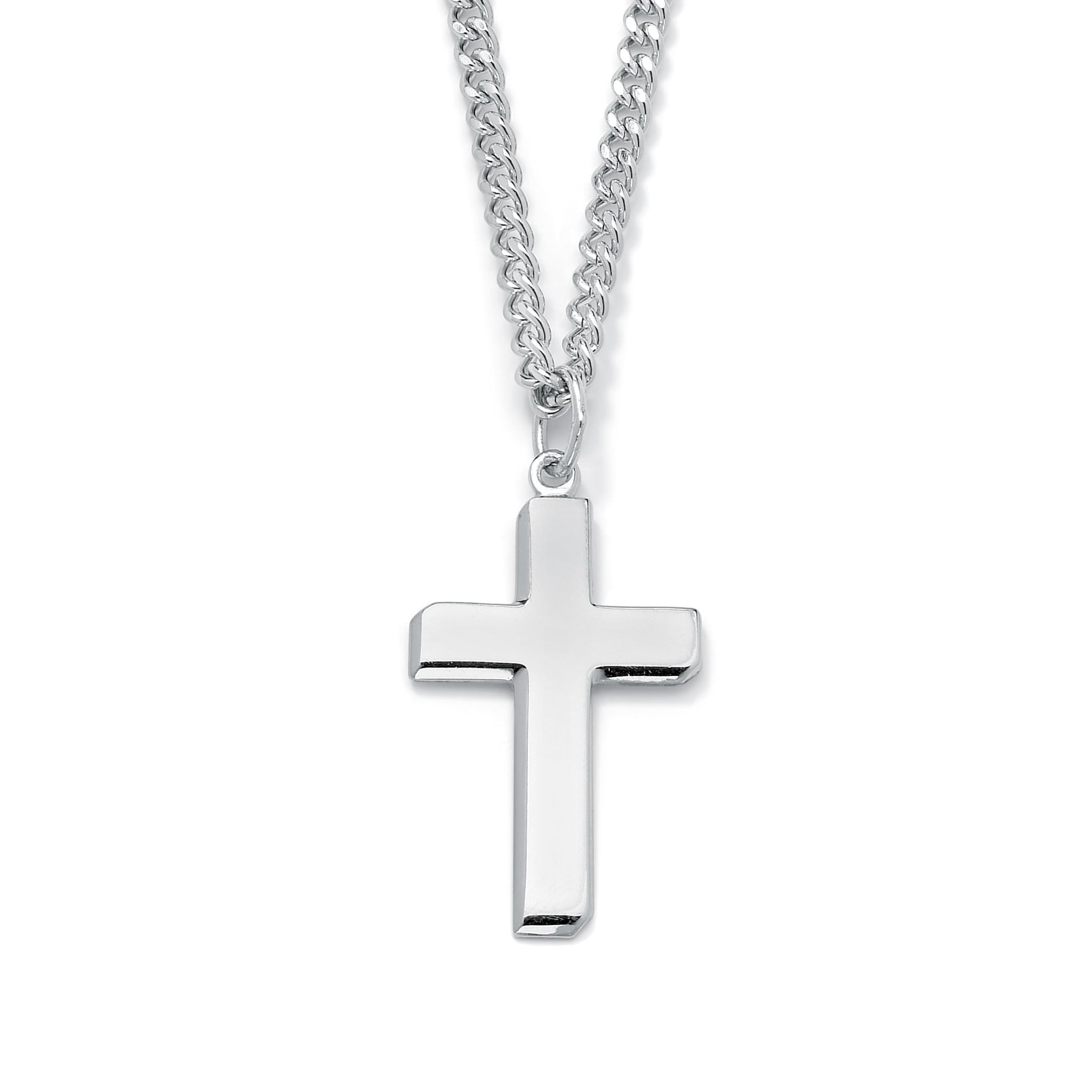 silver cross necklace