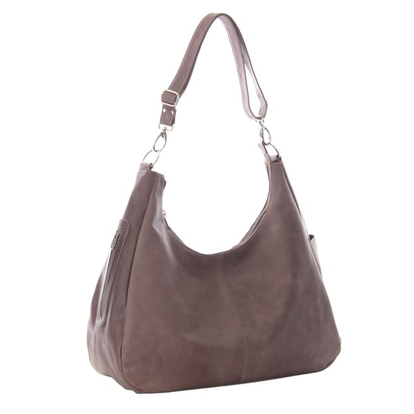 Shop Piel Leather Large Crossbody/Hobo Shoulder Handbag - Overstock - 10951414