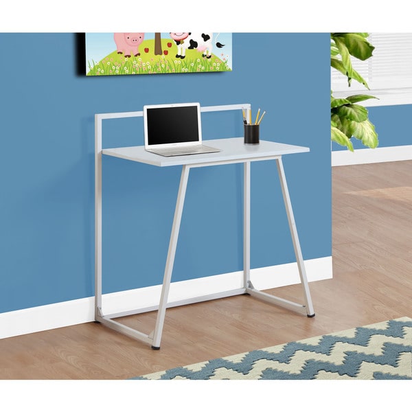 White Metal Computer Desk - 32"