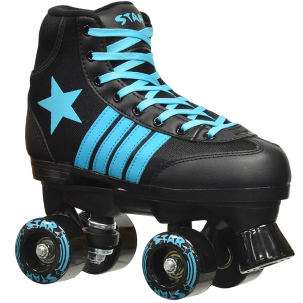 Epic Star Hydra Black and Blue Quad Indoor/ Outdoor High-Top Quad Roller Skates