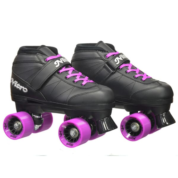 Epic New Classic Black & Pink High-Top Quad Roller Skate Bundle w/ Bag,  Laces, & Pom Poms! (As Is Item) - Bed Bath & Beyond - 31804634