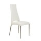 Euro Style Tara White / Brushed Stainless Dining Chair (Set of 4 ...