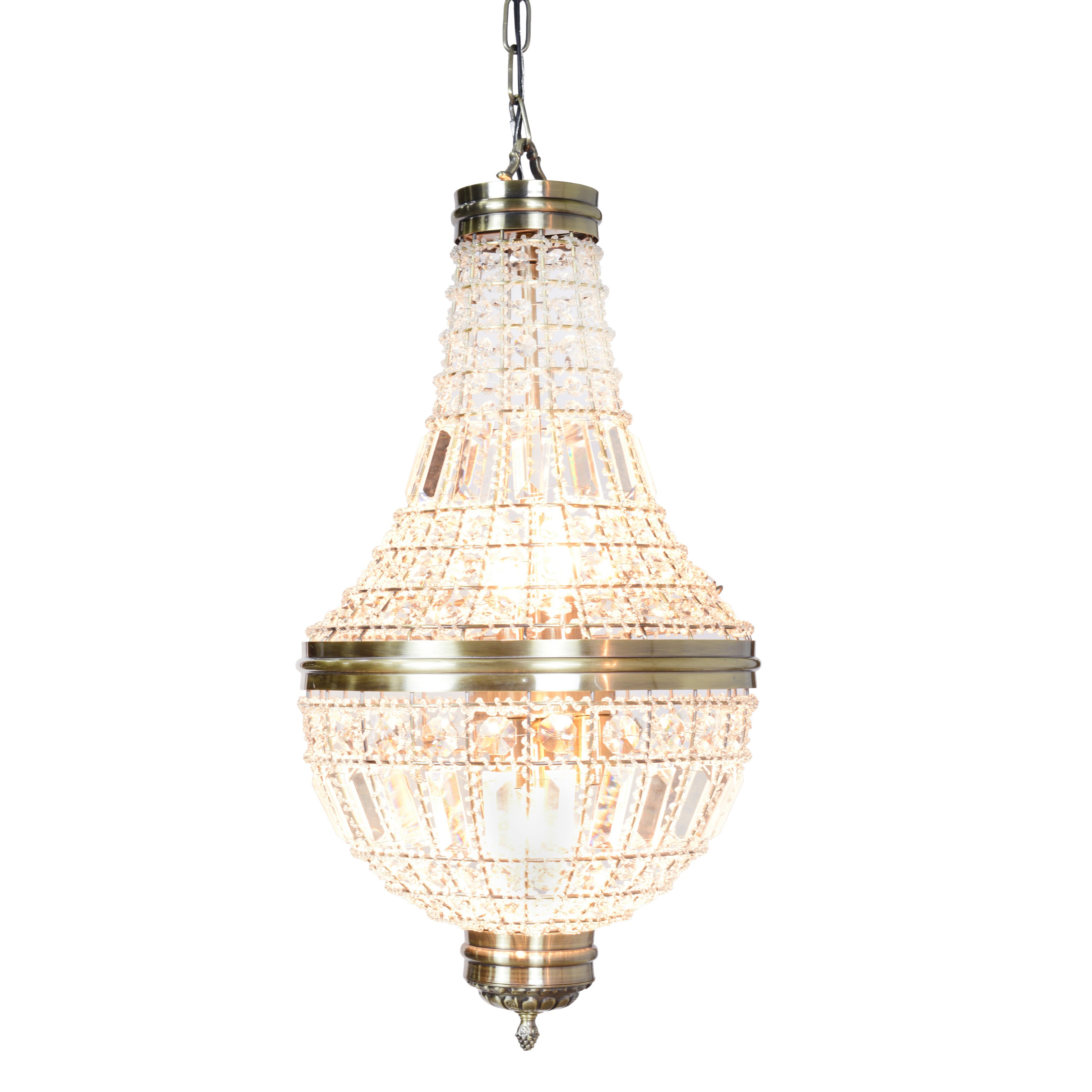 Diana 27-inch Empire Crystal Chandelier by Kosas Home (Kosas Home Diana Chandelier 28") - Chandeliers For Bedrooms by Overstock.com