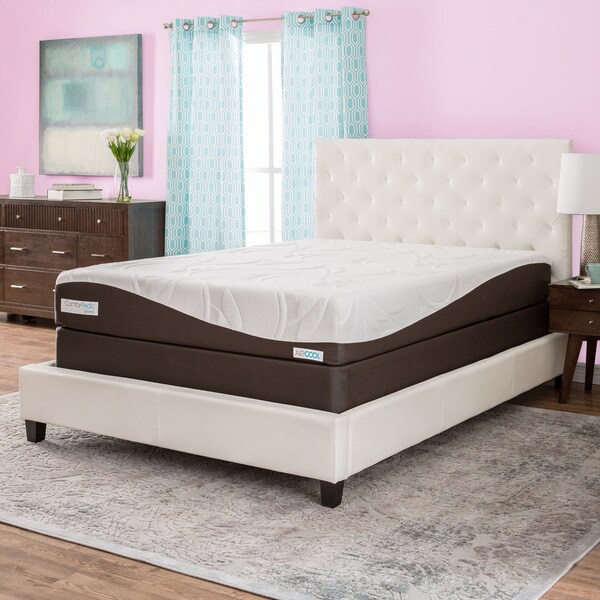ComforPedic from Beautyrest 10-inch Memory Foam Mattress Set - Brown/White