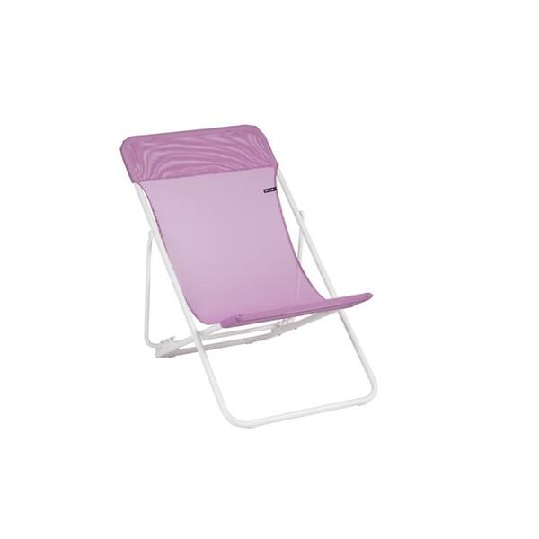Shop Lafuma Maxi Transat White Frame Steel Folding Sling Chair