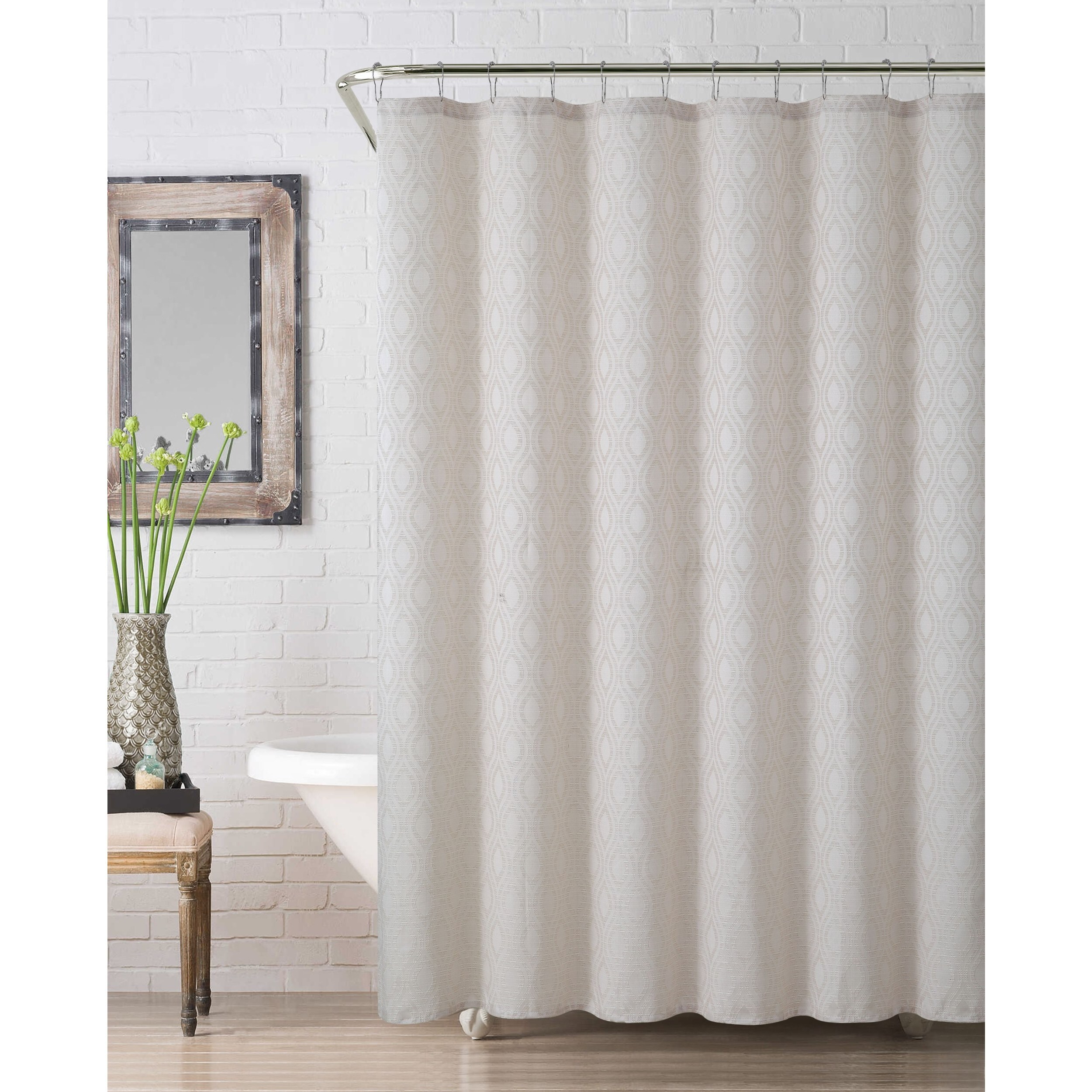 Shop Vcny Melbourne Jacquard Shower Curtain Free Shipping On