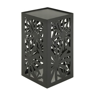 Metal Floral Cut-out Outdoor Accent Table - Overstock - 10952831