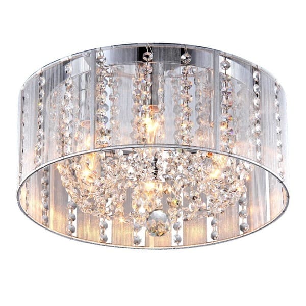 Addison White 16-inch Crystal Flush Mount (color optional)