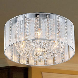 Addison White 16-inch Crystal Flush Mount (color optional)