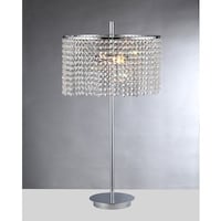 Kylie 2 Light Chrome 15 Inch Crystal Table Lamp On Leah 2 Light Chrome 15 Inch Crystal Table Lamp