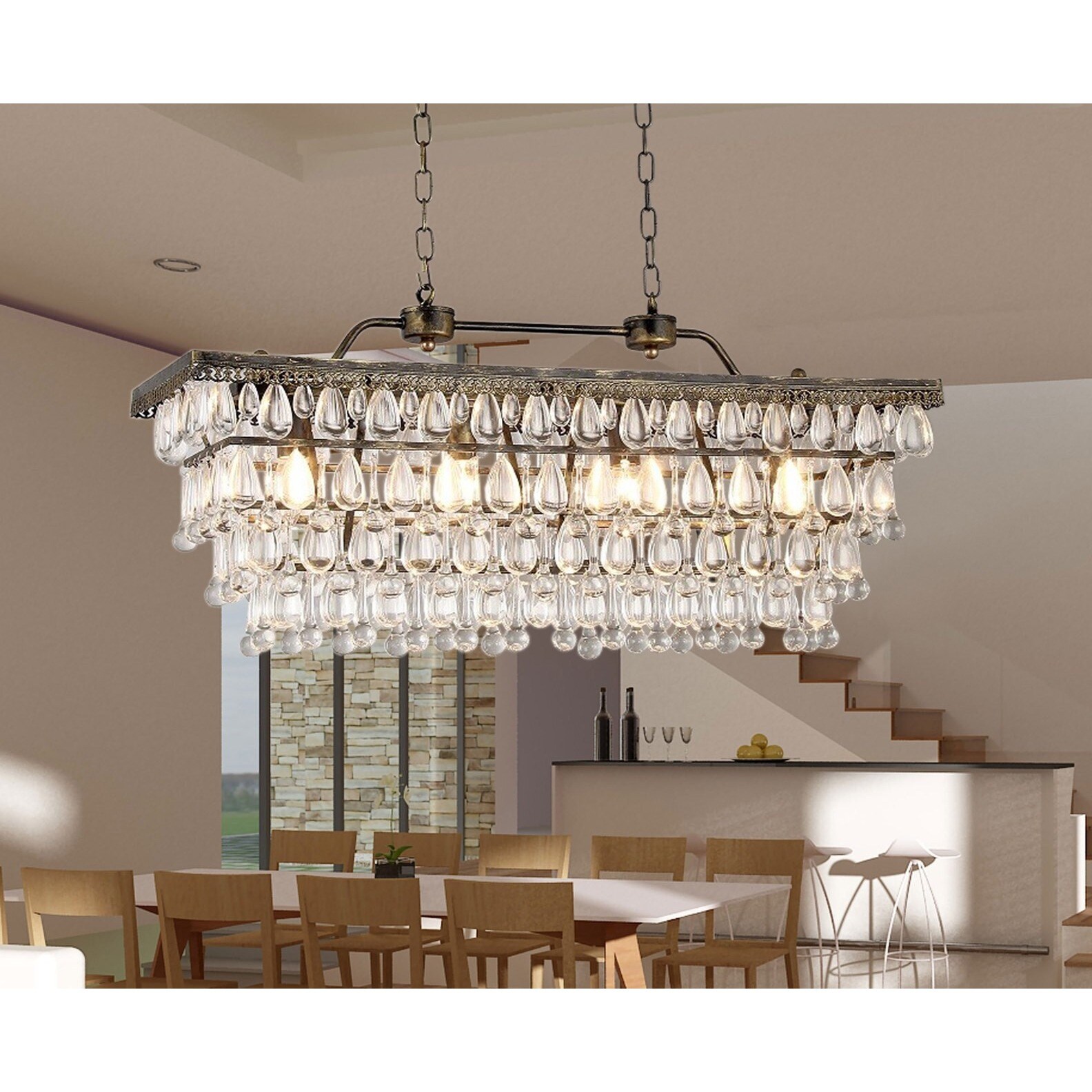 Jaden 4-light Crystal 30-inch Chandelier (Crystal 30-inch Chrome Chandelier) - Chandeliers For Bedrooms by Overstock.com