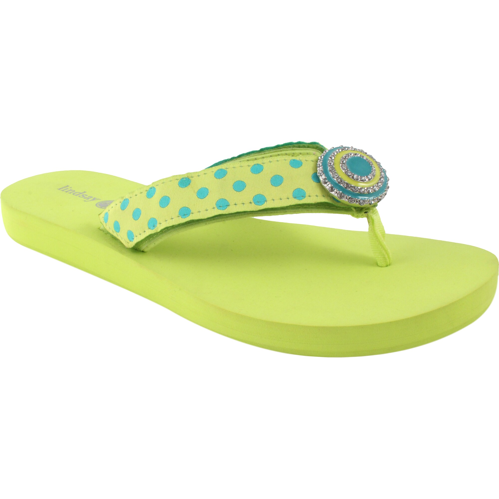 neon green flip flops